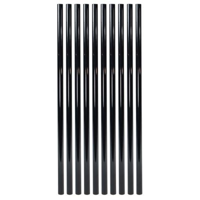 Fortress Building Products Vintage 32 in. Gloss Black Steel Round Deck Railing Baluster (10-Pack)