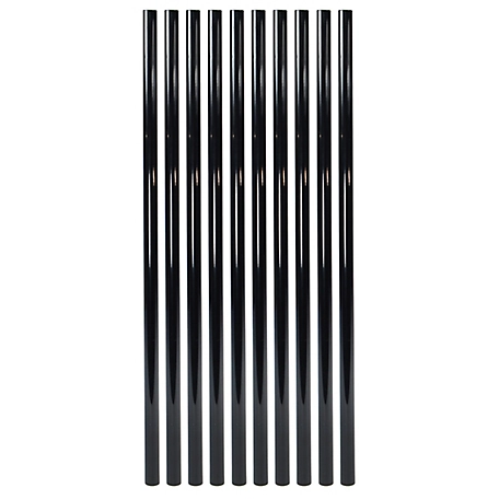 Fortress Building Products Vintage 32 in. Gloss Black Steel Round Deck Railing Baluster (10-Pack)