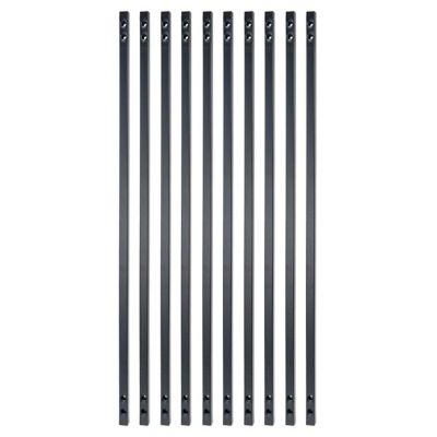 Fortress Building Products Vintage 31 in. Black Sand Steel Square Face Mount Deck Railing Baluster (10 pk..), 54131018