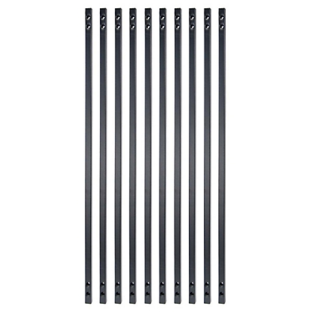 Fortress Building Products Vintage 42 in. Black Sand Steel Square Face Mount Deck Railing Baluster (10-Pack)