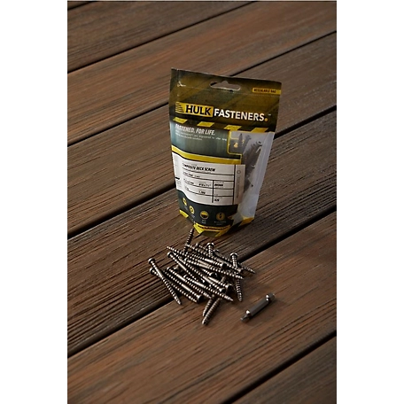 Fortress Building Products Hulk Torpedo Tip Composite Deck Screws, Brown, 350 pc.