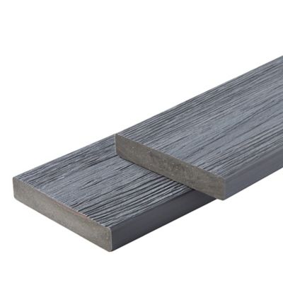 Fortress Building Products 8 ft. 5.5 in. Infinity I-Series Composite Square Deck Boards, Grey, CT, 2-Pack