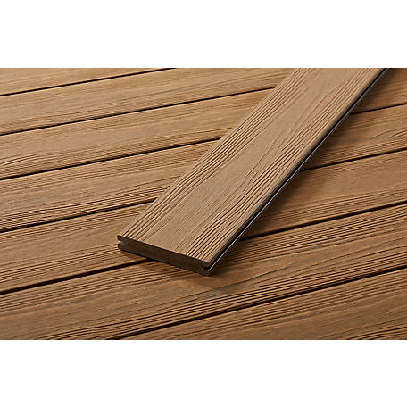Fortress Building Products 8 ft. Apex PVC Square Deck Boards, HC Brown, 2 pc.