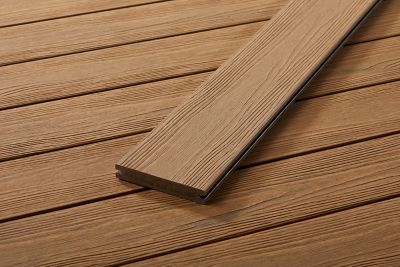 Fortress Building Products 8 ft. Apex PVC Grooved Deck Boards, HC Brown, 2 pc.