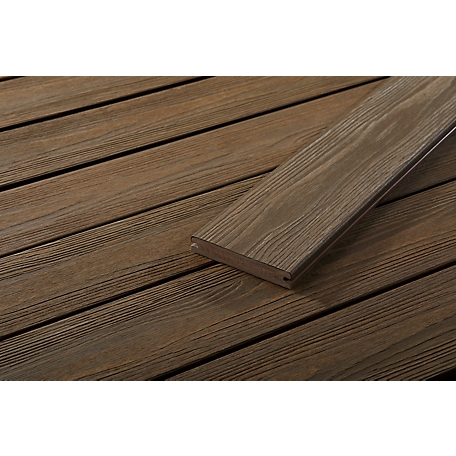 Fortress Building Products 8 ft. Apex PVC Grooved Deck Boards, BT Brown, 2 pc.