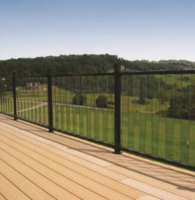 Fortress Building Products 34 in. Pure View Glass Level Railing Baluster, 5 pc.