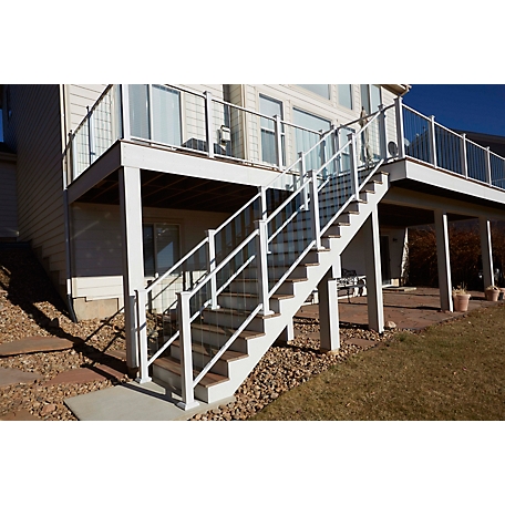 Fortress Building Products Pure View 6 ft. Aluminum Stair Hand Rail (2 pk.), 51272091