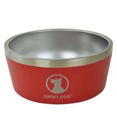 Lucky Dog INDULGE XL Double Wall Non-Slip Stainless Steel Dog Bowl, 12.5 Cup, 100 oz.