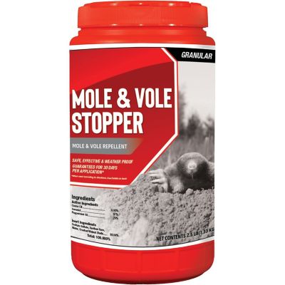 Animal Stoppers Mole and Vole Stopper Animal Repellent, 2.5 lb. Ready-to-Use Granular Shaker Jug