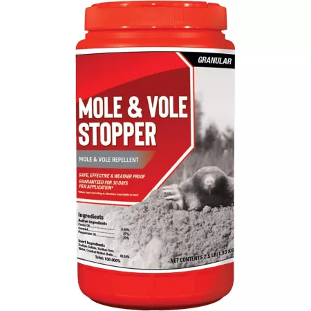 Animal Stoppers 2.5 lb Mole and Vole Animal Repellent Ready to Use Granular Shaker Animal & Rodent Repellent