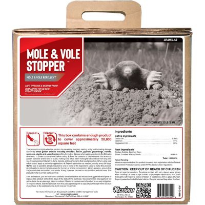 Animal Stoppers Mole and Vole Stopper Animal Repellent, 40 lb. Ready-to-Use Granular Bulk