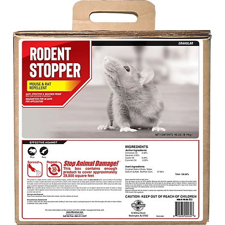 Animal Stoppers Rodent Stopper Animal Repellent, 40# Ready-to-Use Granular Bulk