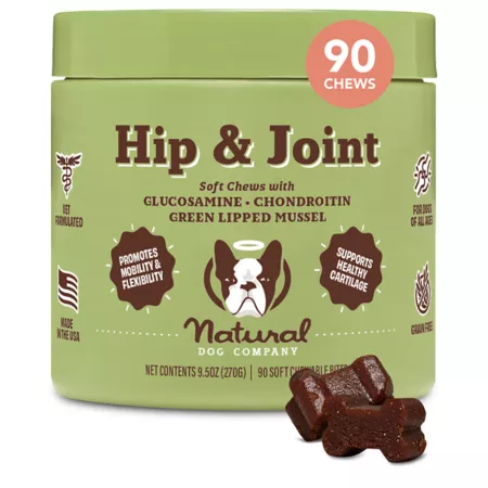 Natural Dog Company Chewable Hip and Joint Supplements for Dogs Chicken Flavor 90 ct Dog Hip & Joint Care