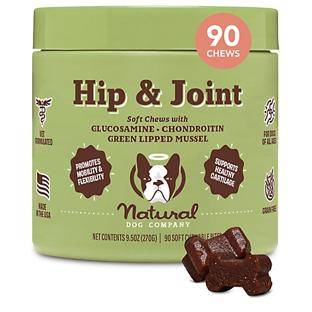 Natural Dog Company HIp & Joint Supplement, Chicken Flavor, 90 Chews