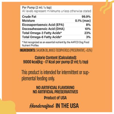 Image showing 6 th Natural Dog Company Wild Alaskan Salmon Oil Liquid Supplement for Dogs, 16 fl. oz.