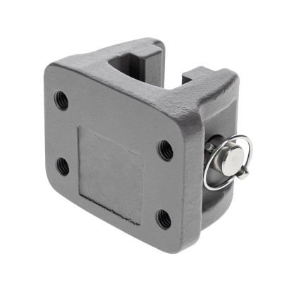 Bulldog 14,000 lb. Capacity Adjustable Pintle Hook Mounting Plate Only, Gray