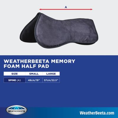Image showing  Memory Foam Comfort All-Purpose English Half Saddle Pad