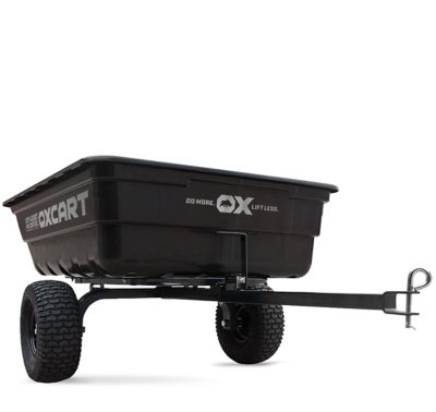 OxCart PRO-Grade Stockman Tow Behind 15 to 17 cu. ft. Lift-Assist and Swivel Dump Cart with 4PLY Run-Flat Tires