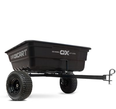 OxCart Tow Behind 15 to 17 cu. ft. Lift-Assist and Swivel Dump Cart with ATV-Grade Mag Tires