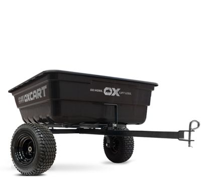 OxCart Tow-Behind 15 to 17 cu. ft. Lift-Assist and Swivel Dump Cart with ATV-Grade Mag Tires