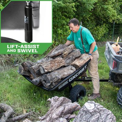Image showing  Tow-Behind 15 to 17 cu. ft. Lift Assist and Swivel Dump Cart with ATV-Grade Mag Tires