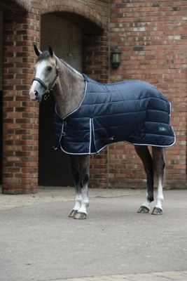 Saxon Channel Quilt Horse Stable Sheet with Standard Neck, Mediumweight, 200g