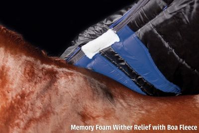 Image showing  ComFiTec Plus Dynamic II 0g/1200D Lightweight Nylon Horse Blanket with Standard Neck