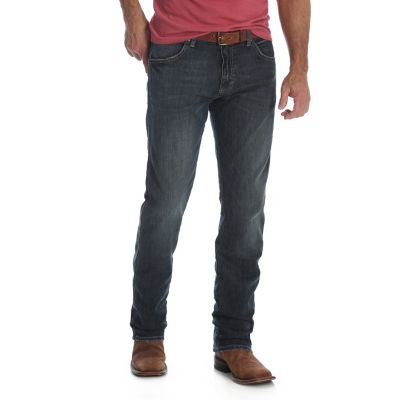 Wrangler Men's Slim Fit Mid-Rise Retro Straight Leg Jeans