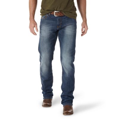 Wrangler Men's Slim Fit Mid-Rise Retro Straight Leg Jeans