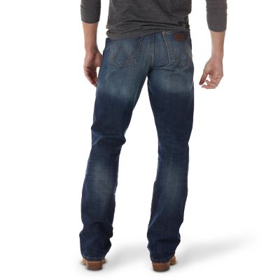 Image showing Wrangler Men's Relaxed Fit Mid-Rise Retro Bootcut Jeans