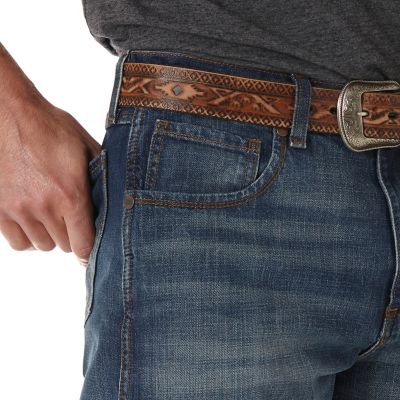 Image showing Wrangler Men's Relaxed Fit Mid-Rise Retro Bootcut Jeans