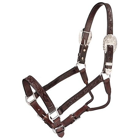 Tough-1 Cowhide Hand-Carved Show Horse Halter