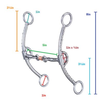 Image showing  3.5 in. Shank 3 pc. Sweet Iron Lifter Snaffle Bit