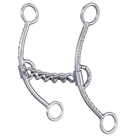 Tough-1 3.5 in. Shank Sweet Iron Chain Mouth Lifter Snaffle Bit