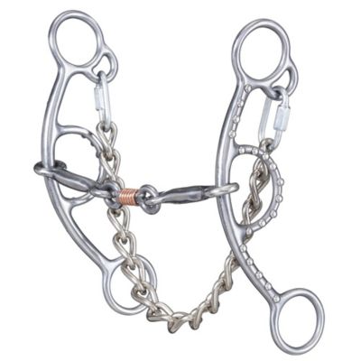 Tough-1 5 in. Shank 3 pc. Sweet Iron Short Shank Gag Snaffle Bit