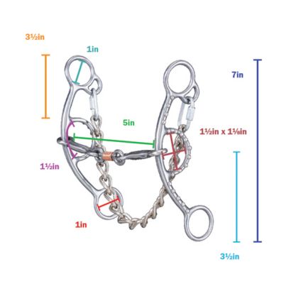 Image showing  5 in. Shank Sweet Iron Short Shank Gag Snaffle Bit, 3 pc.