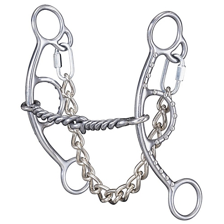 Tough-1 3.5 in. Shank Sweet Iron Twisted Mouth Short Shank Gag Snaffle Bit