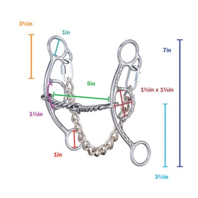 Image showing  3.5 in. Shank Sweet Iron Twisted Mouth Short Shank Gag Snaffle Bit