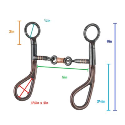 Image showing  3-1/4 in. Shank Teardrop Dogbone Snaffle Bit