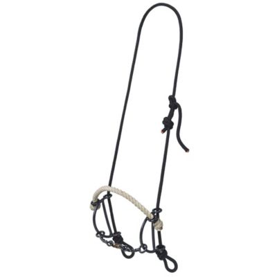 Tough1 Rope Headstall with Rope Nose/Twisted Dogbone Gag Combo