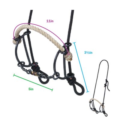 Image showing  Rope Headstall with Rope Nose/Twisted Dogbone Gag Combo