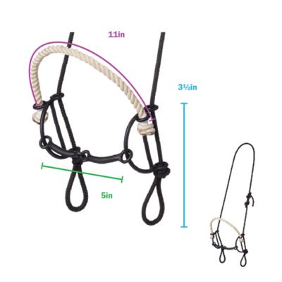 Image showing  Rope Headstall with Rope Nose/Snaffle Gag Combo