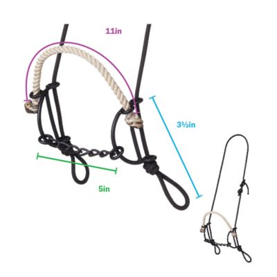 Image showing  Rope Headstall with Rope Nose/Chain Gag Combo