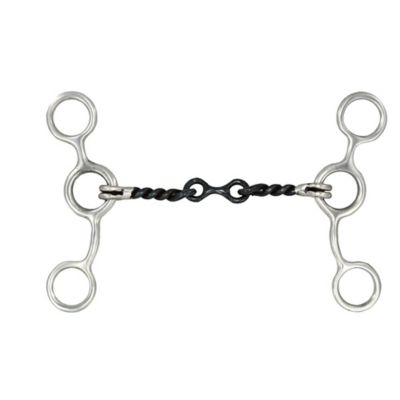 Image showing  2-1/2 in. Shank Sweet Iron Jr. Cow Twisted Dogbone Snaffle Bit