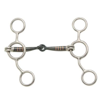 Tough1 2-1/2 in. Shank Sweet Iron Jr. Cow Snaffle Bit
