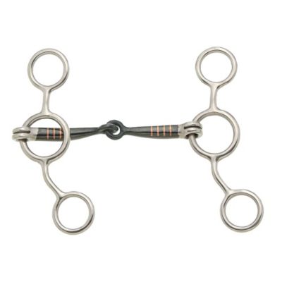 Tough-1 2.5 in. Shank Sweet Iron Jr. Cow Snaffle Bit