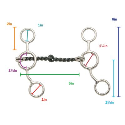 Image showing  2-1/2 in. Shank Sweet Iron Jr. Cow Twisted Wire Snaffle Bit