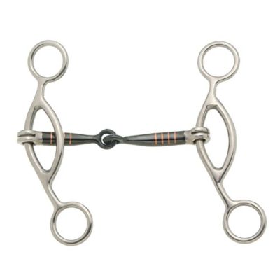 Tough-1 2.5 in. Shank Sweet Iron Gag Snaffle Bit