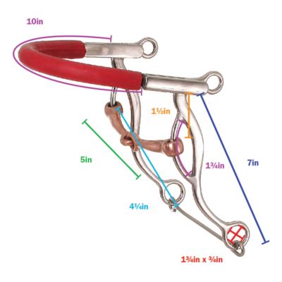 Image showing  4-1/4 in. Shank Copper Gag Snaffle with Rubber Nose