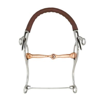 Image showing  4-1/4 in. Shank Copper Gag Snaffle with Rubber Nose